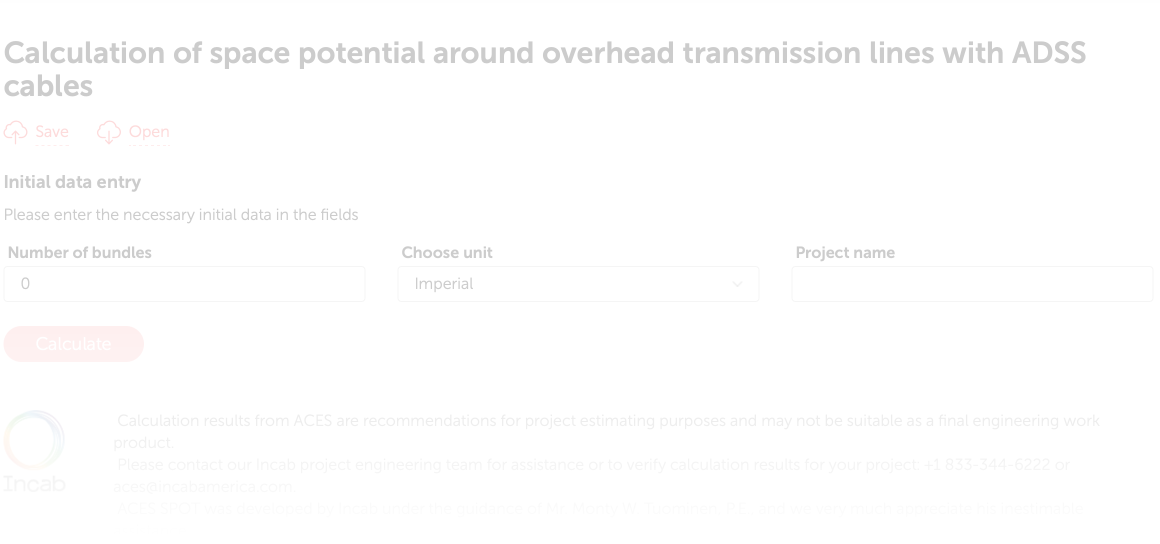 ACES ELF calculation of electric field